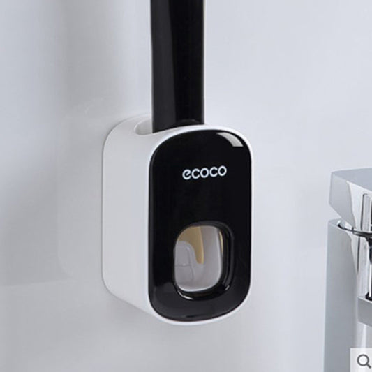 Wall Mounted Automatic Toothpaste Holder Bathroom Accessories Set Dispenser - Side View