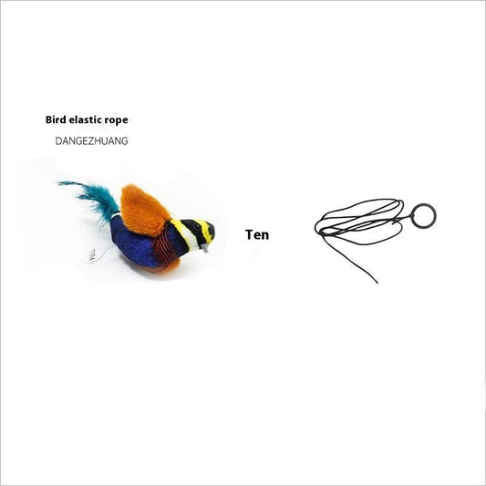 Pet Simulation Bird Sound Plush Toy Can Be Hung - Side View
