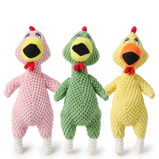 Dog Toys Sounding Pineapple Velvet Sounding Screaming Chicken Pet Products - Side View