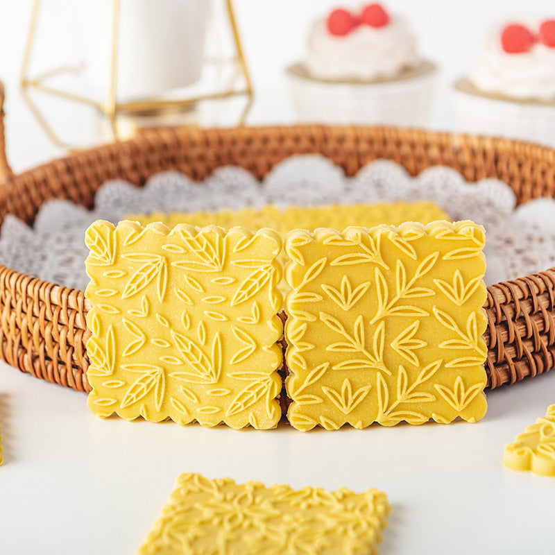 Creative Leaf Print Rolling Pin Cookie Tumbler Home Baking Tools - Image 9