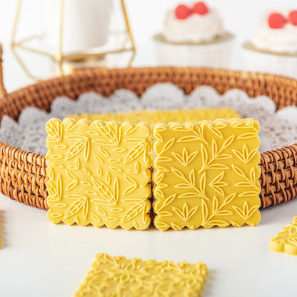 Creative Leaf Print Rolling Pin Cookie Tumbler Home Baking Tools - Image 9