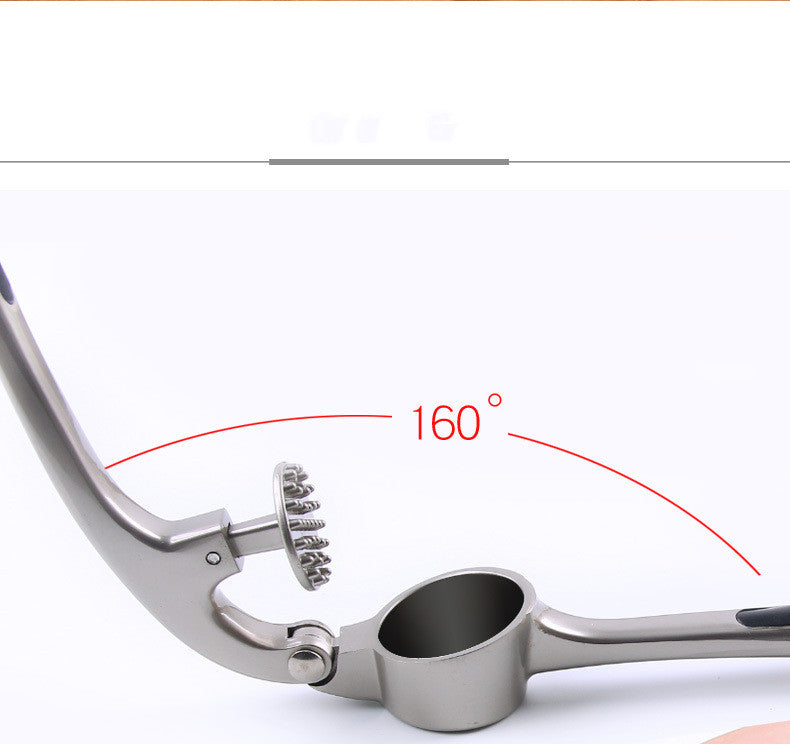Kitchen Gadget Manual Garlic Press Mashing Tool - In Use