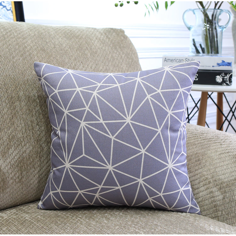 Nordic Color Geometric Throw Pillows - In Use