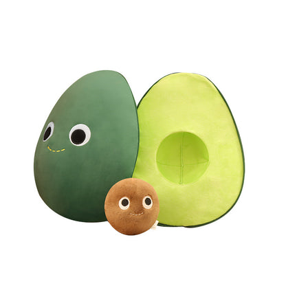 Cute Fruit Avocado Plush Toy Stuffed Doll Creativey Birthday Gift Sofa Cushion Home Room Decor - Detail