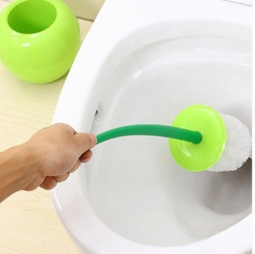 Long Handle Soft Hair Household Toilet Brush Cherry Toilet Brush Daily Necessities Creative Plastic Cleaning Brush Toilet Brush Set - Image 9