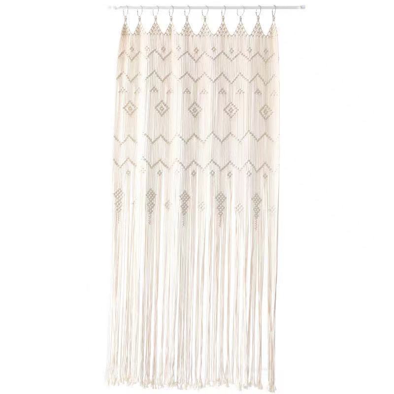 Finished Hoop Door Curtain Bohemian Tapestry Hand Woven Curtain European Style - Image 5