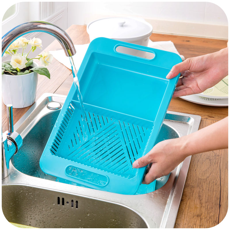 Multifunction Kitchen Chopping Blocks Sinks Drain Basket Cutting Board Vegetable Meat Tools Kitchen Accessories Chopping Board - Image 10