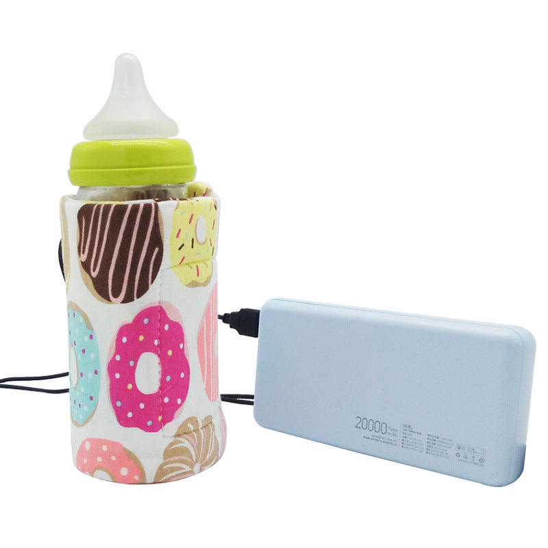 USB Milk Water Warmer Travel Stroller Insulated Bag Portable Baby Nursing Bottle Heater Cover Baby Food Warmer Bottle Warmer - Side View