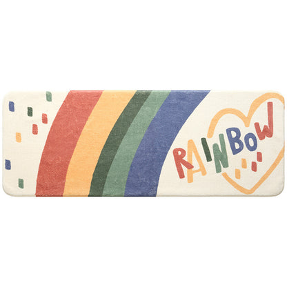 Cute Cartoon Carpet Soft Anti-slip Living Room Carpets Home Decoration Rainbow Printed Kids Room Rugs Entrance Doormat - Detail