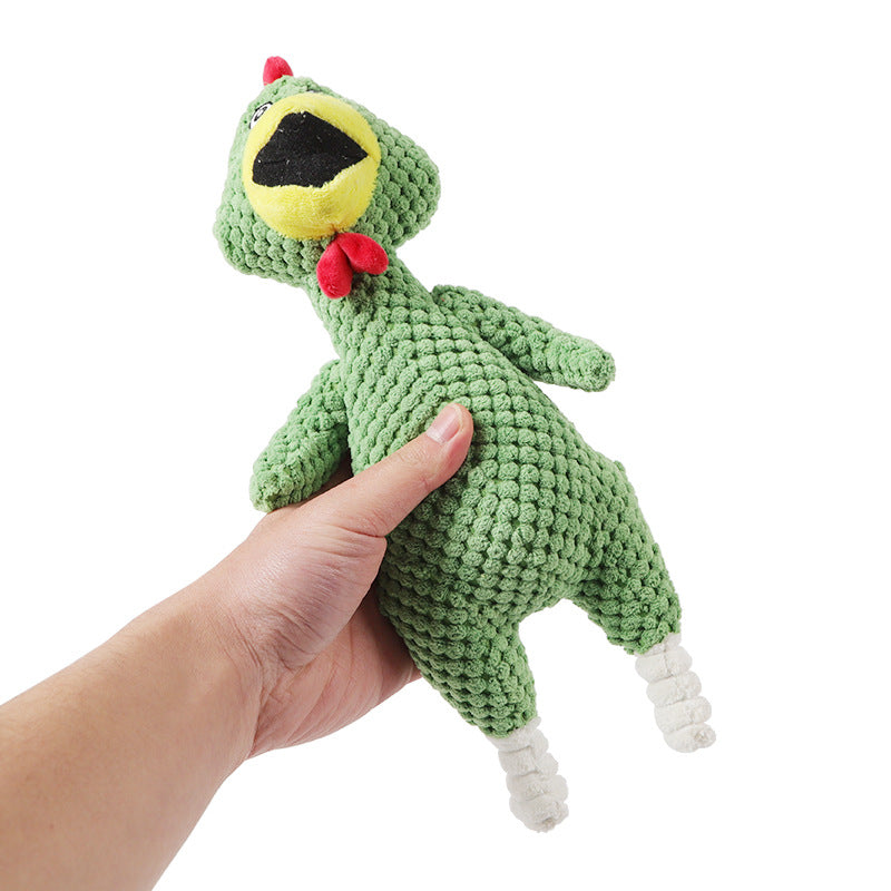 Dog Toys Sounding Pineapple Velvet Sounding Screaming Chicken Pet Products - In Use
