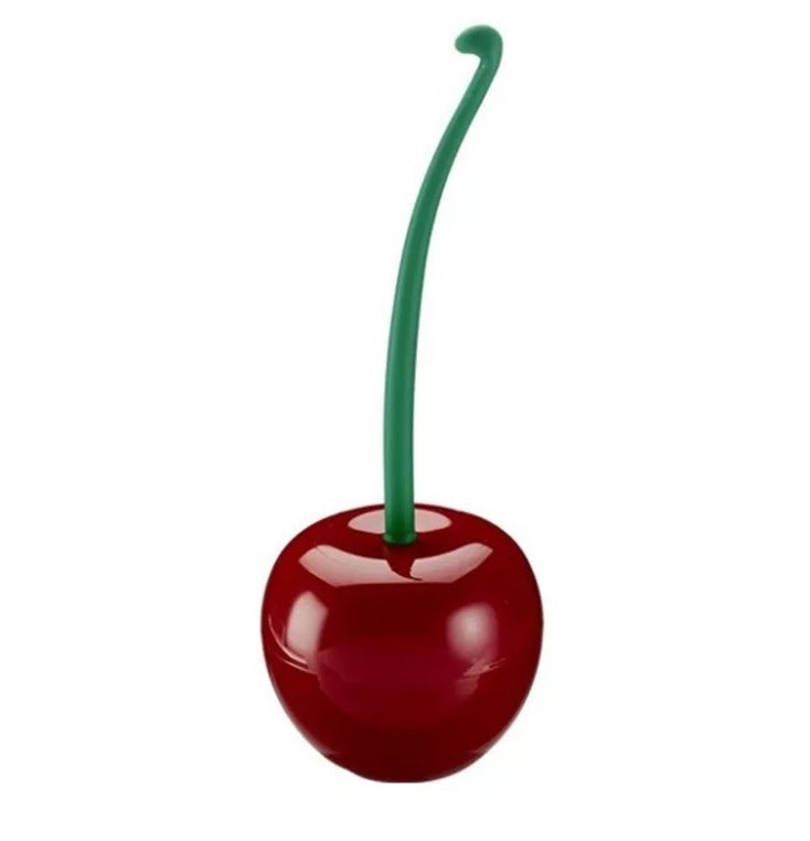Long Handle Soft Hair Household Toilet Brush Cherry Toilet Brush Daily Necessities Creative Plastic Cleaning Brush Toilet Brush Set - Image 5