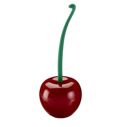 Long Handle Soft Hair Household Toilet Brush Cherry Toilet Brush Daily Necessities Creative Plastic Cleaning Brush Toilet Brush Set - Image 5