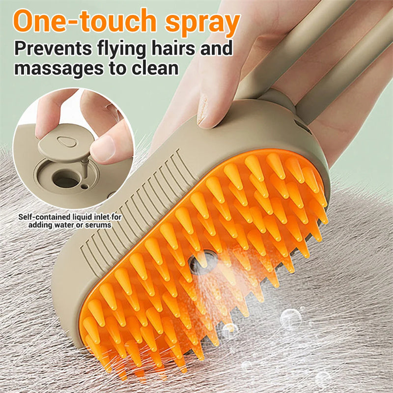 Cat Steam Brush Steamy Dog Brush 3 In 1 Electric Spray Cat Hair Brushes For Massage Pet Grooming Comb Hair Removal Combs Pet Products - Detail
