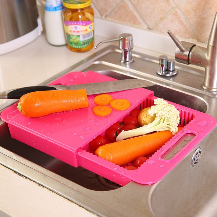Multifunction Kitchen Chopping Blocks Sinks Drain Basket Cutting Board Vegetable Meat Tools Kitchen Accessories Chopping Board - Detail