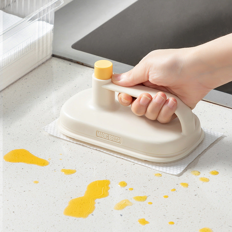 Kitchen Bathroom Toilet Cleaning Magic Brush Glass Wall Cleaning Bath Brush Handle Cleaning Rag Ceramic Window Slot Clean Brush Kitchen Gadgets - Image 9