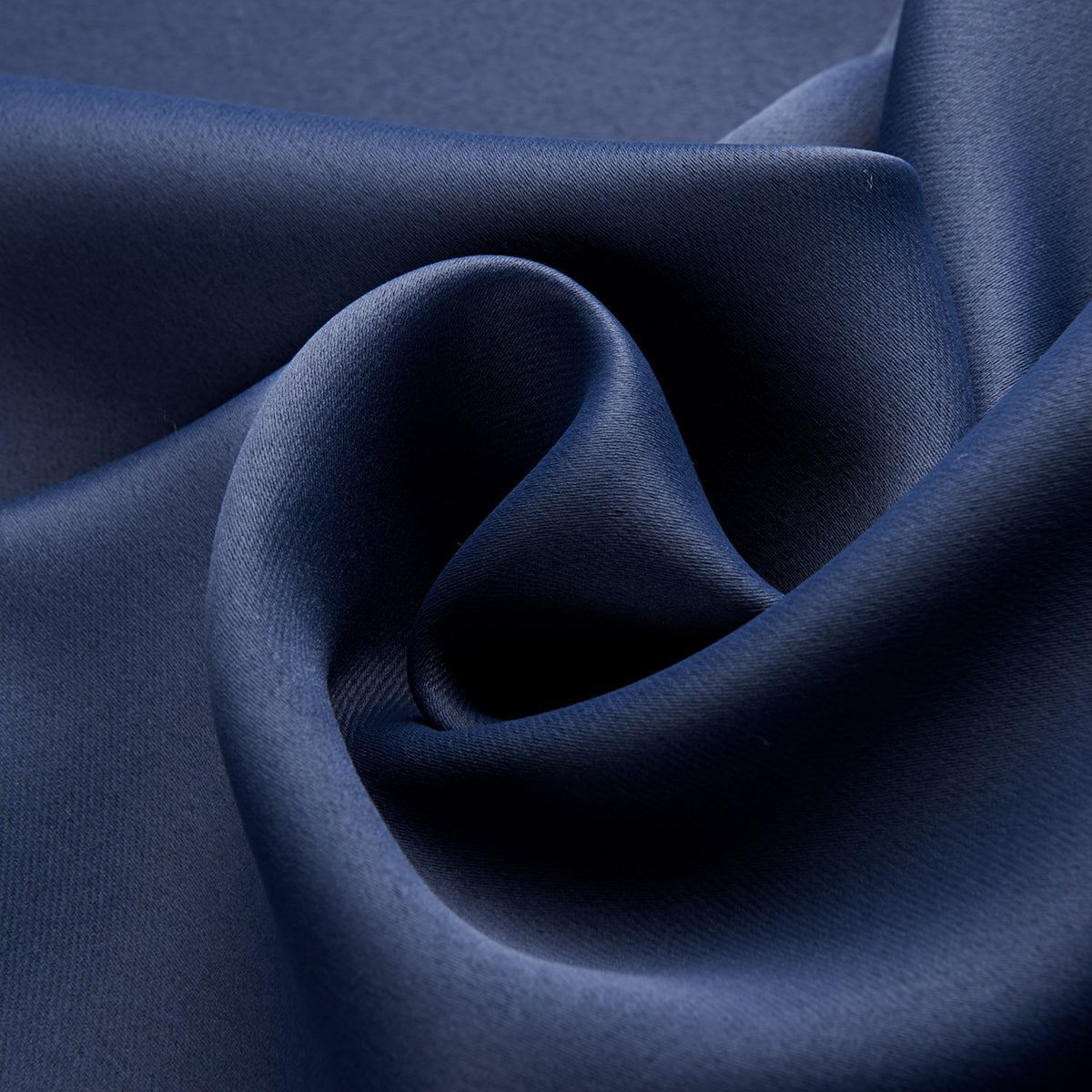 Dark Blue Bedroom Blackout Fabric Printed Curtains - Detail