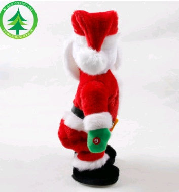 Christmas Decorations Electric Santa Toys Creative Twist Music Santa Claus Dolls - In Use