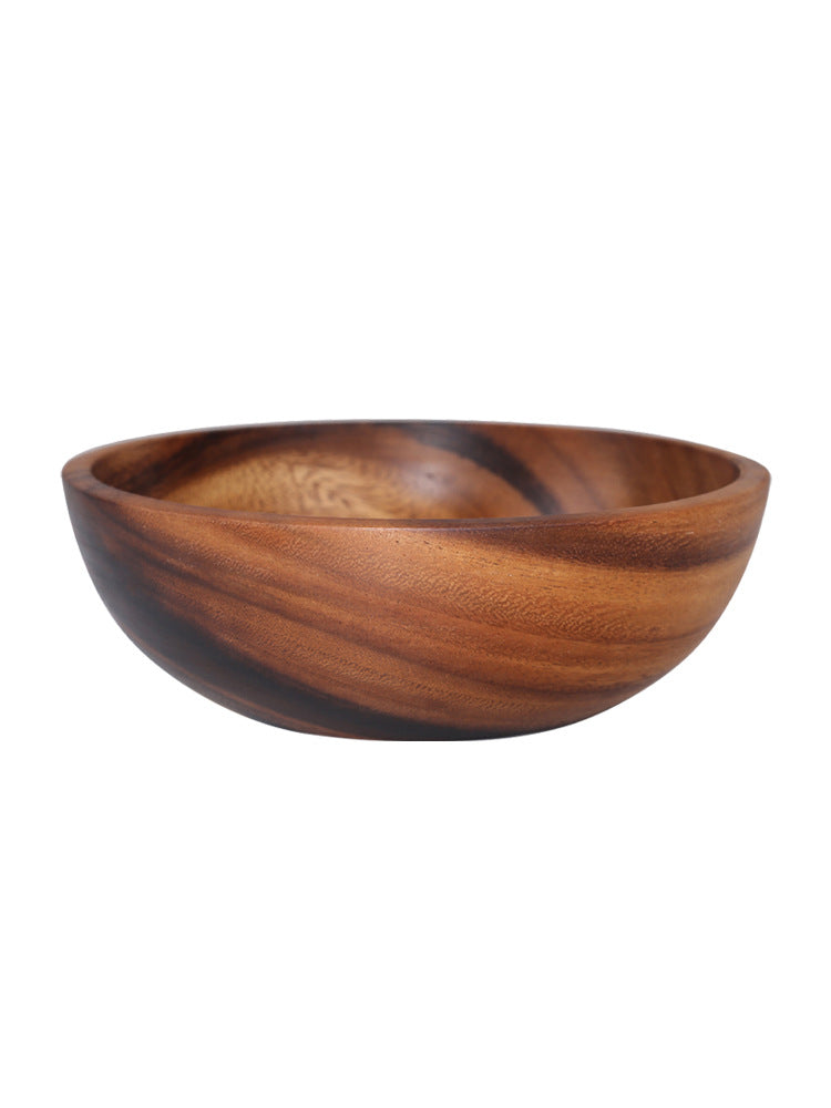 Kitchen Natural Wooden Bowl Household Fruit Bowl Salad Bowl For Home Restaurant Food Container Wooden Utensils Note The Size Hot - Image 11