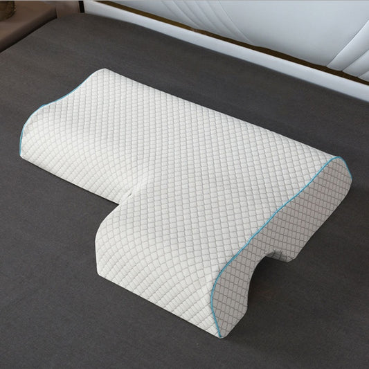 Couples Pillow Arched Cuddle Pillow With Slow Rebound Memory Foam For Arm Rest Hand Pillow - Side View