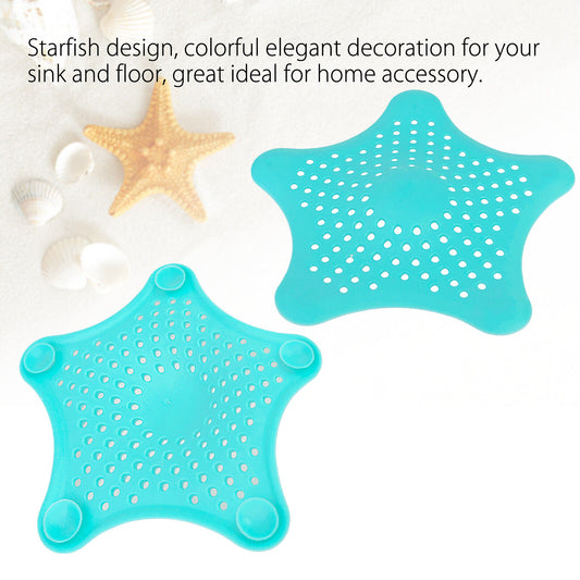 3PCS Silicone Starfish-shaped Sink Drain Filter Bathtub Hair Catcher Stopper Drain Hole Filter Strainer For Bathroom Kitchen Toilet - Side View