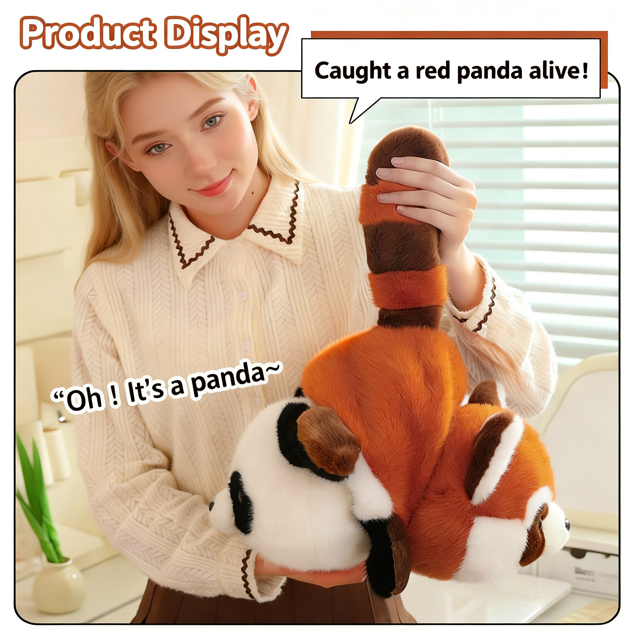 Reversible Panda Plush | Red Panda to Giant Panda Flip Stuffed Toy