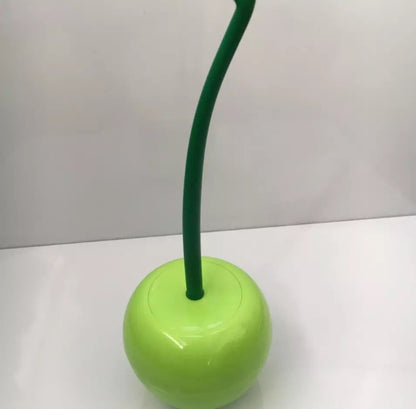 Long Handle Soft Hair Household Toilet Brush Cherry Toilet Brush Daily Necessities Creative Plastic Cleaning Brush Toilet Brush Set - Image 6