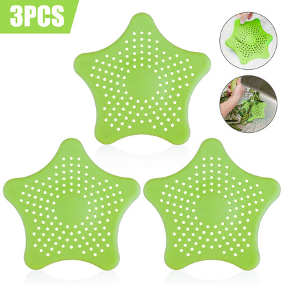 3PCS Silicone Starfish-shaped Sink Drain Filter Bathtub Hair Catcher Stopper Drain Hole Filter Strainer For Bathroom Kitchen Toilet - Image 12