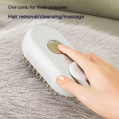 Cat Steam Brush Steamy Dog Brush 3 In 1 Electric Spray Cat Hair Brushes For Massage Pet Grooming Comb Hair Removal Combs Pet Products - Side View