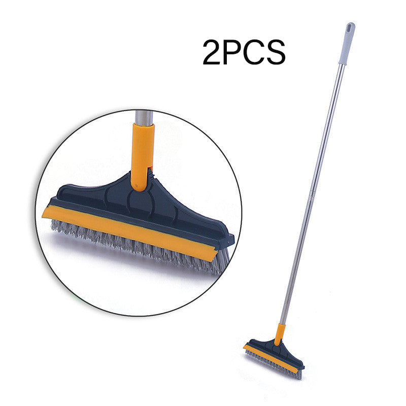 Floor Gap Cleaning Bristles Brush V-broom Rubber Wiper Glass Bathroom Toilet Tile Water Drying Dust Pet Hair Household Scraper - Detail