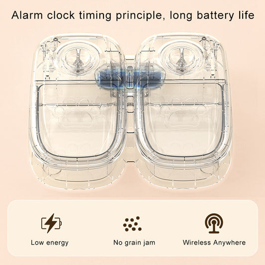 Automatic Pet Feeder Smart Food Dispenser For Cats Dogs Timer Stainless Steel Bowl Auto Dog Cat Pet Feeding Pets Supplies - Side View