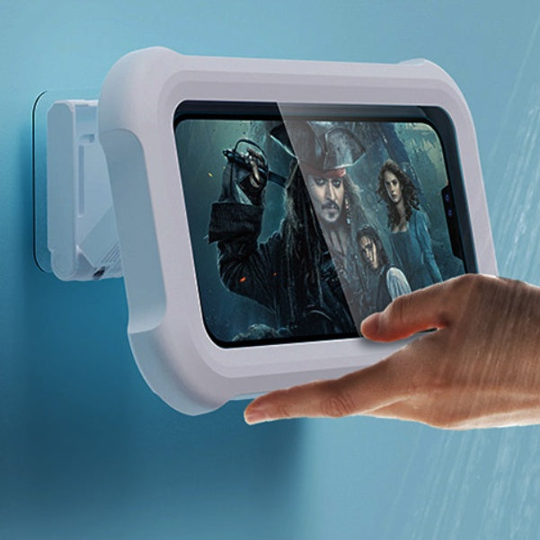 The Waterproof Box Of Bathroom Mobile Phone Rack Is Hung On The Wall - Detail