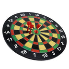 Children's magnetic dart board with 3 red magnetic darts on a white background.