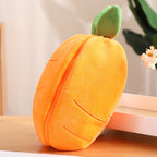 Reversible carrot bunny plush toy, transformable hide-and-seek stuffed rabbit animal that flips into carrot shape