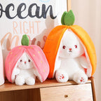 strawberry bunny and carrot bunny plush toy