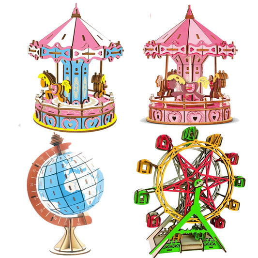 Laser Cutting Carousel Toy Puzzle 3D Stereo™