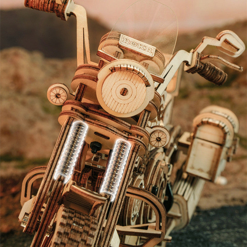 Motorcycle Manual Wooden Assembly Model Toy™ Secondary image