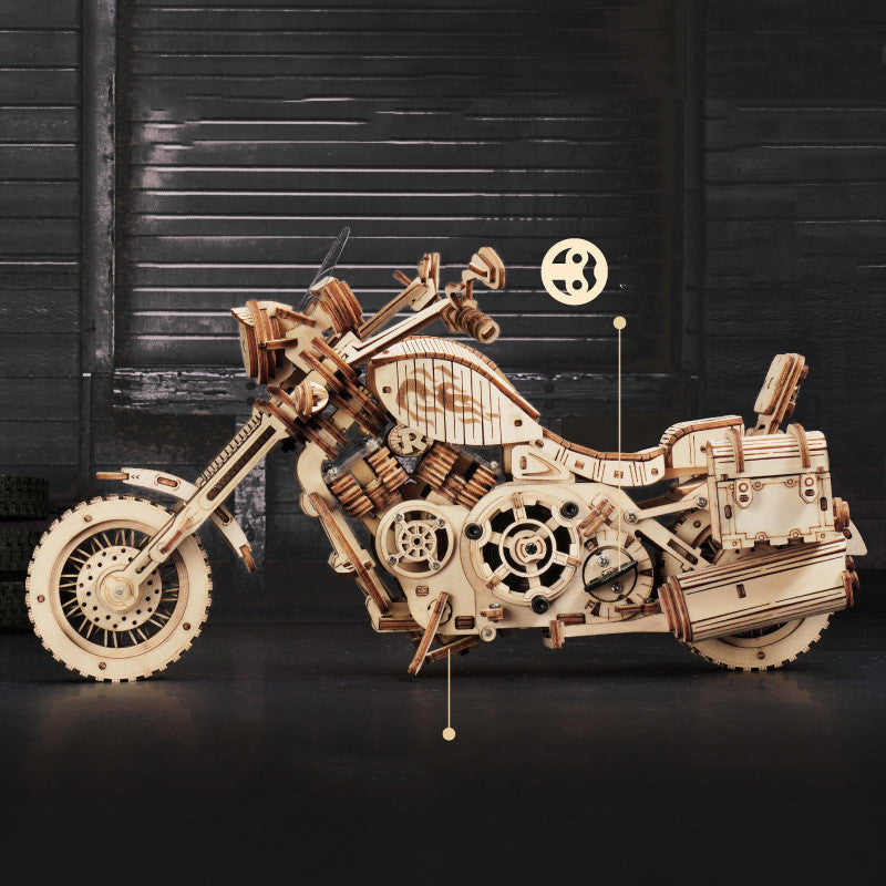 Motorcycle Manual Wooden Assembly Model Toy™ Main image